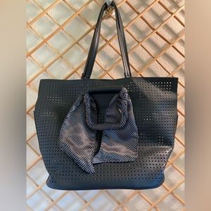 Remi Reid Open weave vegan  leather tote